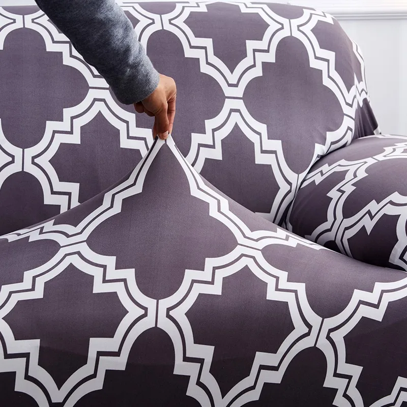 Grey Plaid 45*45 см, 2 шт., наволочки с принтом, эластичные наволочки для подушки, для автомобиля, украшения дома, дивана, кровати, декоративные наволочки - Цвет: Grey Plaid