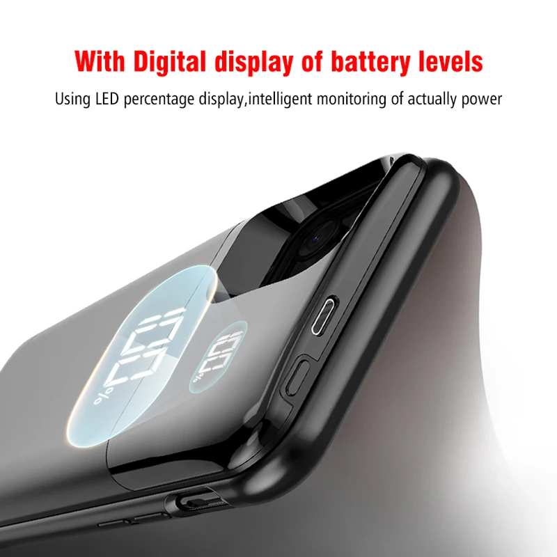 5500 мАч/5000 мАч Внешняя батарея зарядное устройство чехол для iPhone 11 Pro Max Power Bank