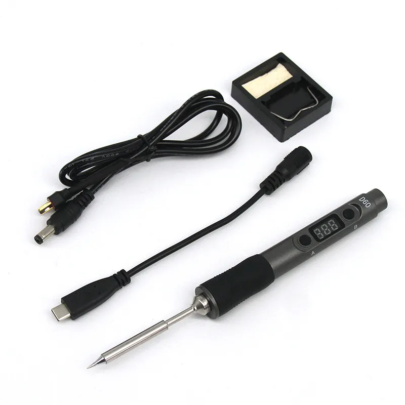 

URUAV URIR01 60W Digital Soldering Iron DC12-24V Type-C Interface 100-400 Adjustable Temperature For RC Car Boat Plane RC Vehi