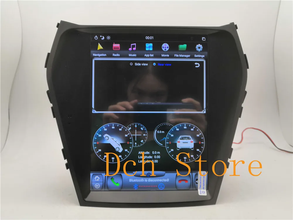 10,4 дюймов вертикальный экран Tesla стиль Android 8,1 автомобильный DVD gps плеер для hyundai santa Fe Ix45 2013- навигация PX6 CARPLAY