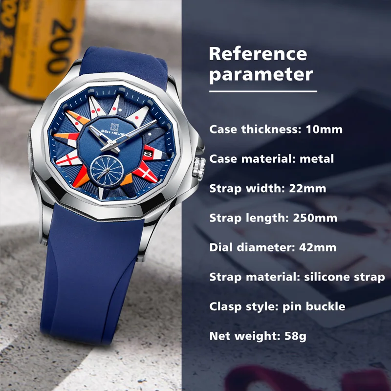 Часы наручные мужские кварцевые модные брендовые Роскошные водонепроницаемые с