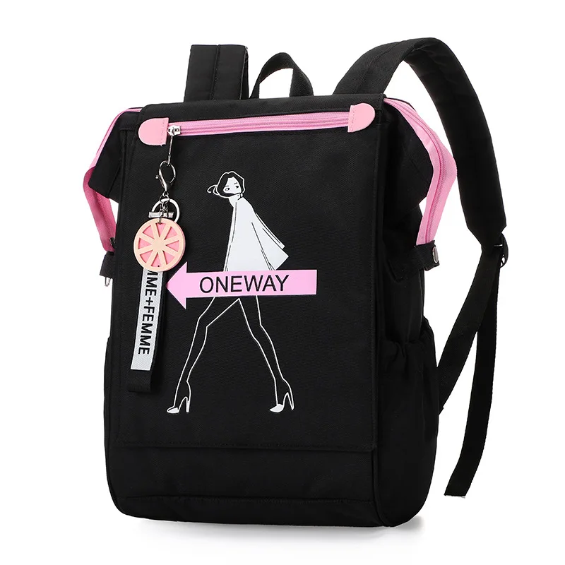 Рюкзак для девочек, с мультипликационным принтом, школьный, ортопедический, школьный, студенческий, туристические рюкзаки