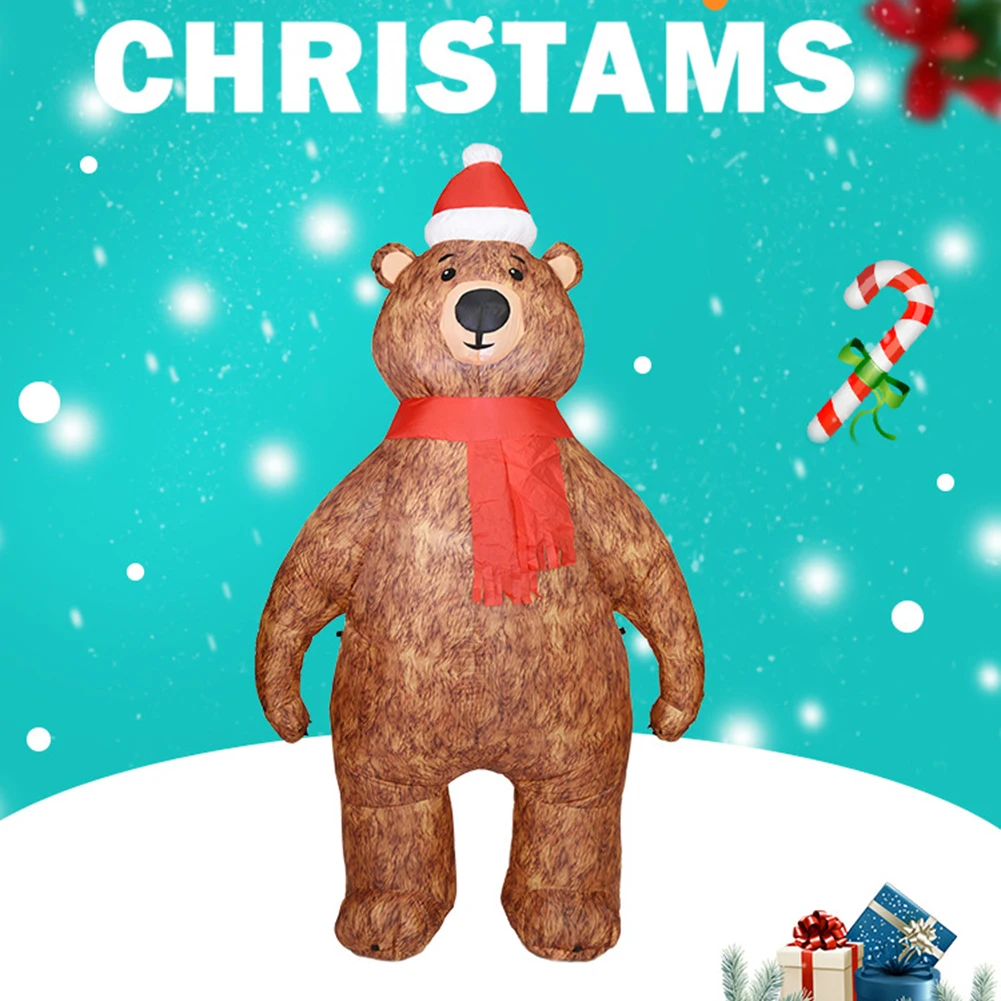

Надувная кукла-медведь, рождественские украшения для дома и улицы, прочная аниме модель для косплея для украшения помещений