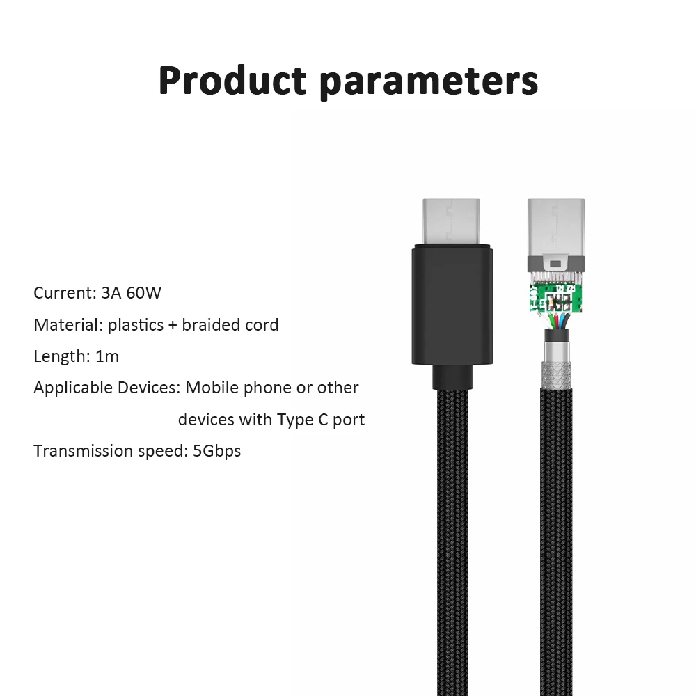 Кабель для быстрой зарядки 3A usb-кабель Type-C нейлоновый провод Samsung Galaxy S10 Note 10 Xiaomi