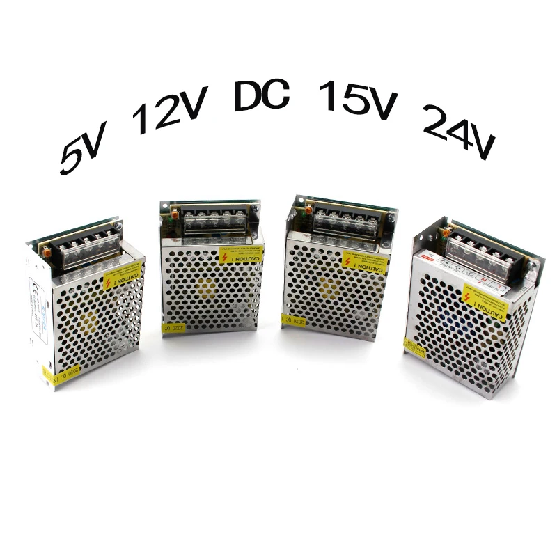 AC DC 12V SMPS источник питания 220V/110V до 5V 15V 24V Вольт импульсный адаптер светодиодный