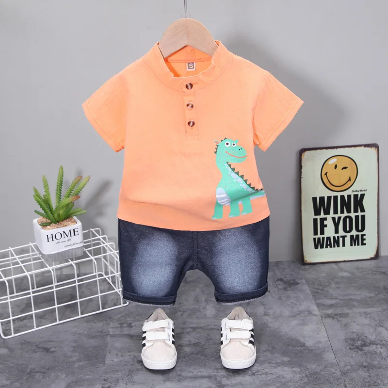 

New Summer Boys Girls Cotton Clothes Children Cartoon Casual T-Shirt Shorts 2Pcs/Set Toddler Fashion Costume Kids Tracksuits