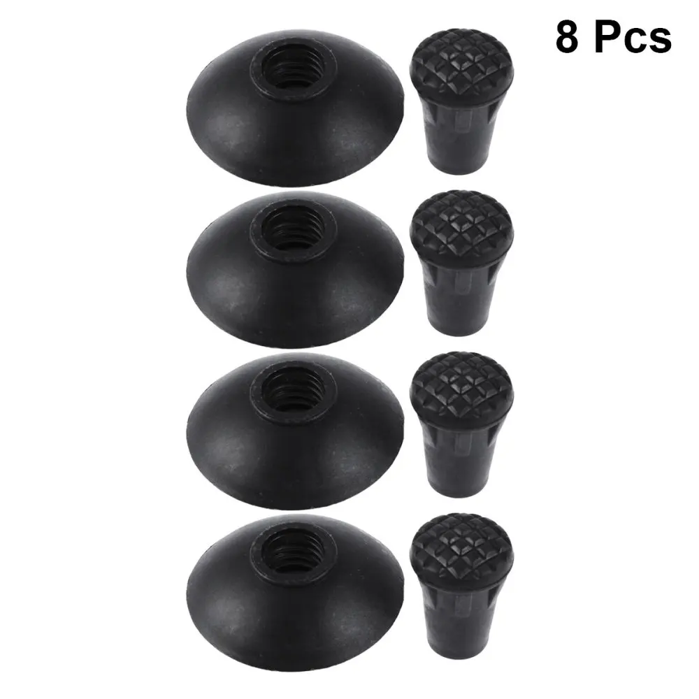 

4 Pairs Replacement Rubber Tips Set for Trekking Poles Heavy-Duty Durable Feet End Cover Tips for Hiking Poles Walking Sticks