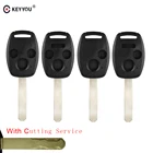 KEYYOU CutUncut Blade дистанционный ключ-брелок от машины чехол для Honda Accord Fit Civic 2003 2004 2005 2006 2007