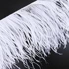 Лента с бахромой из страусиных перьев, 18-22 см