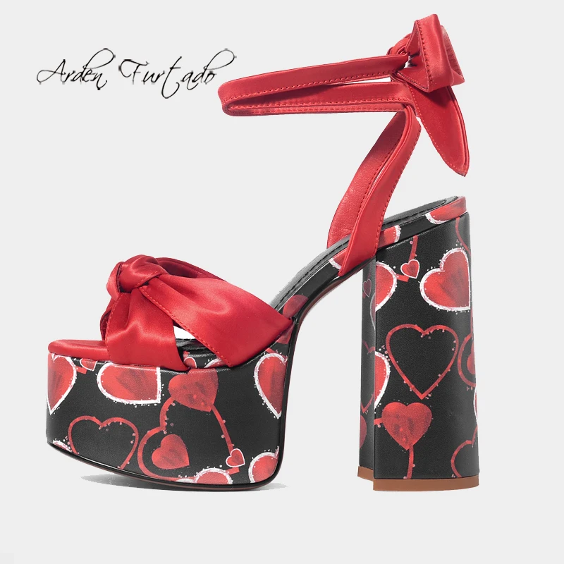 

Arden Furtado 2021 Summer Fashion Women's Shoes Classics Chunky Heels Sexy Elegant Platform Suede ankle strap striped Sandals