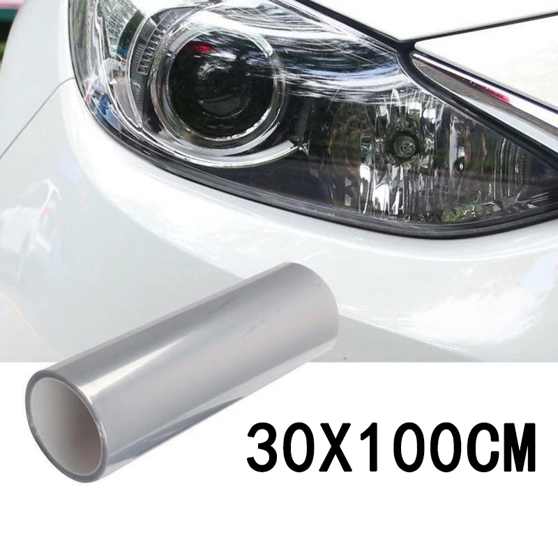 1 Roll Car Headlight Protective Film Transparent Light Protector Bumper Hood Paint Protection Vinyl Wrap Decor | Автомобили и