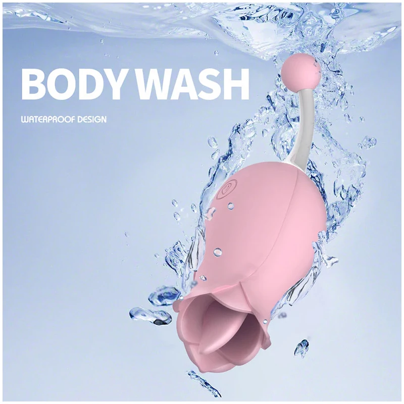 Розовый Стимулятор клитора 10 скоростей точки G язык лизание вибратор взрослые