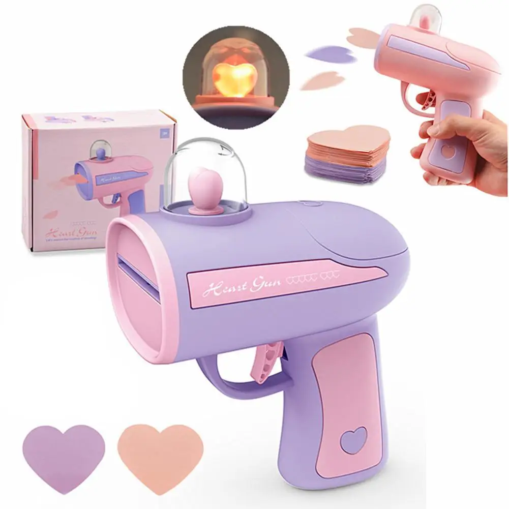 

2021 NEW Electric Money Spray Machine Love-shaped Paper Diy Couple Confession Gift Props Wedding Game Toy