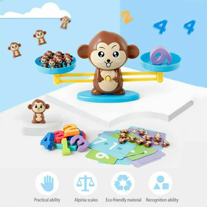 2019 Newest Hot Funny Cartoon Animal Balance Scale Math Game Learning Kids Educational Toy Candy |