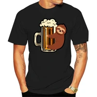 vintage oktoberfest sloth hugging beer mug pretzel fun short sleeve t shirt street tee shirt