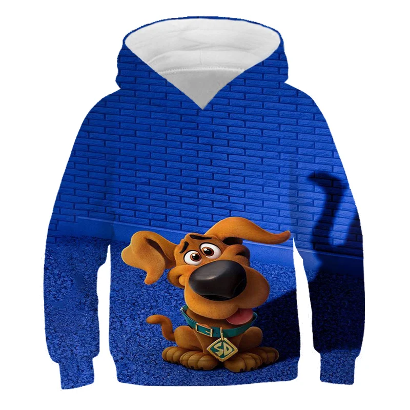 

Autumn polyester Kids Hoodies Scooby Doo funny movie Cartoon Cute puppy print for girls 2021 new fashion unisex sweatshirts