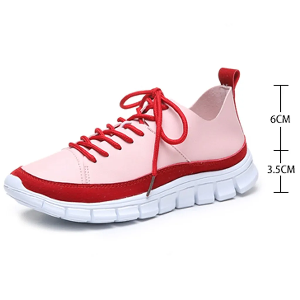 

SAGACE Ladies Large Size Shoes Women Lace Up Thick Bottom Sneakers Women Casual Outdoor Sneakers Running Shoes For Women