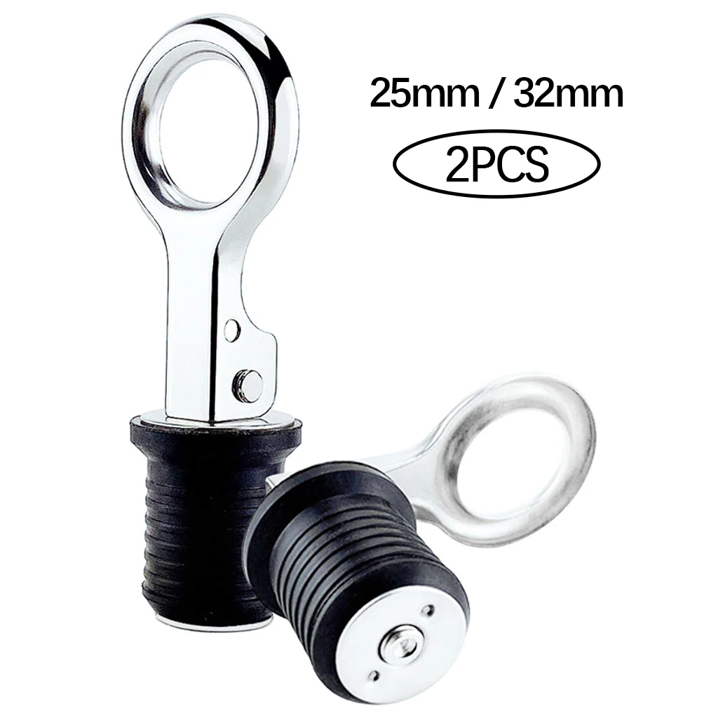 

Drain Plug 25mm Stainless Steel 304 Rubber Deck Yacht Drain Plug Kit Spare Parts Universal Corrosion-resistant Boat Accessory