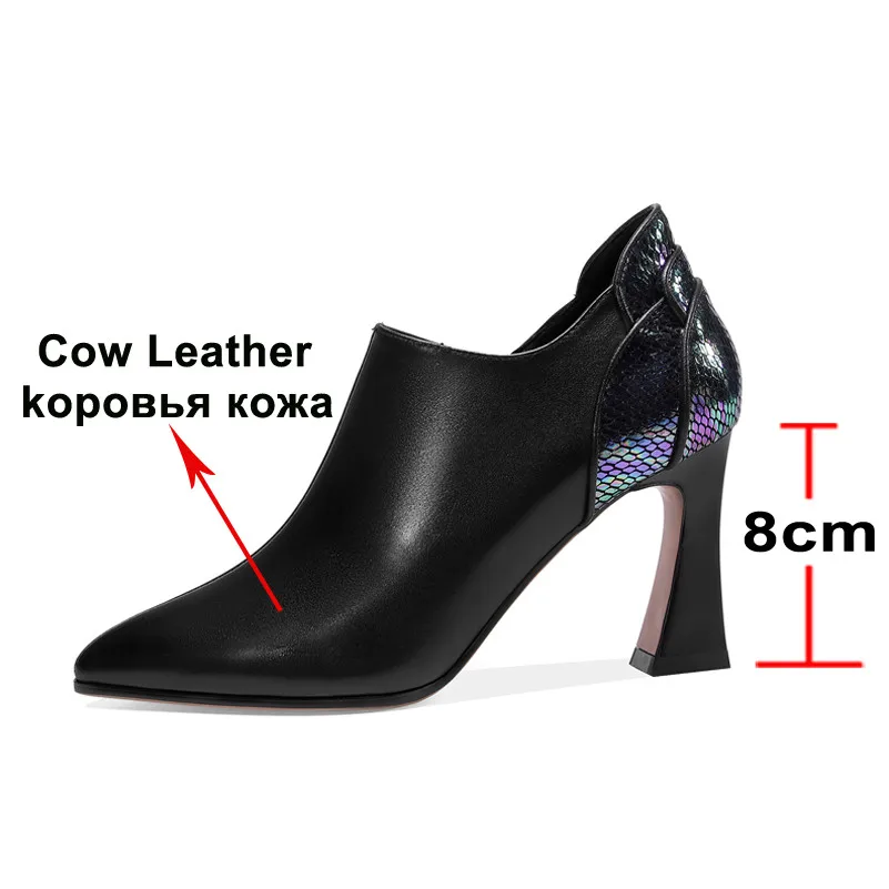 Meotina/женские туфли лодочки на высоком каблуке обувь квадратном из натуральной