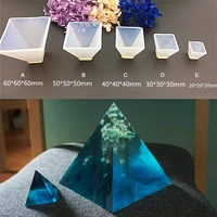 1 pcs ransparent pyramid silicone mould diy resin decorative craft jewelry making mold resin molds for jewelry