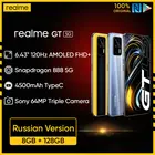 Смартфон realme GT, Qualcomm Snapdragon 888, 65 Вт, 120 Гц, 6,43 дюйма, 8 + 128 ГБ, NFC
