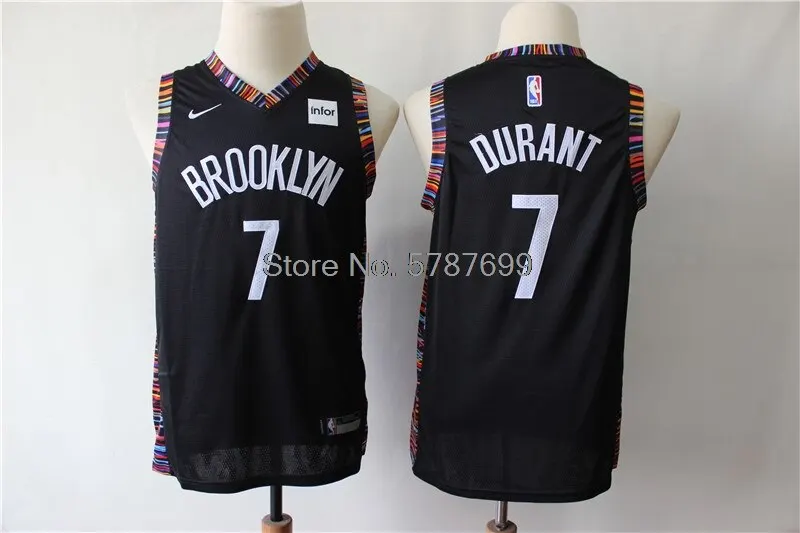 

NBA Brooklyn Nets #7 Kevin Durant Kid's Basketball Jersey 2019-20 City Edition Youth Swingman Jerseys Children Wear Jerseys