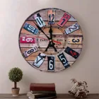 Акриловые мусульманские настенные часы, мусульманская Каллиграфия украшения на Рамадан для дома, винтажные деревянные круглые часы, часы для праздника Ид Мубарак