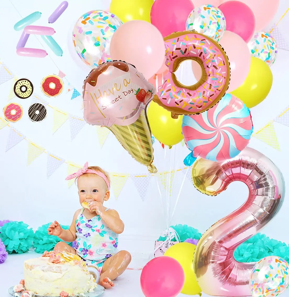 21 шт. детский воздушный шар в виде пончика | Дом и сад