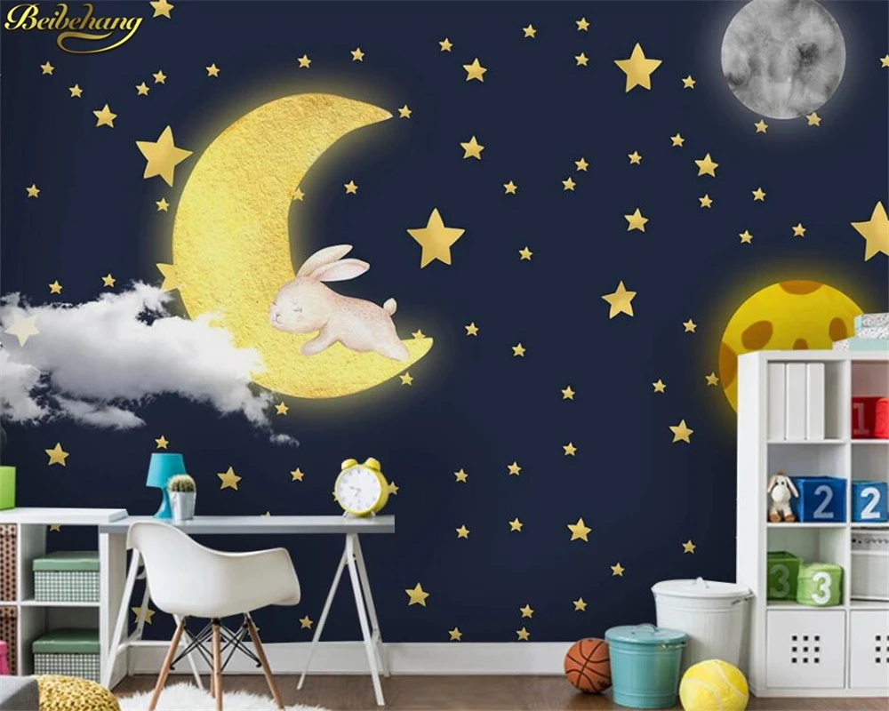 Beibehang пользовательские 3d обои фреска скандинавский минималистичный мультфильм