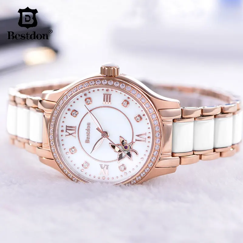 Женские Механические часы Bestdon автоматические с сапфировым кристаллом