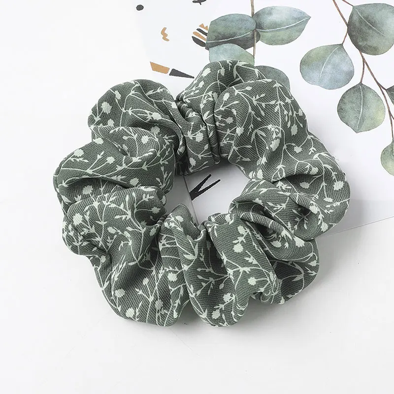 

1PC New Hair Scrunchies Lady Stretch Chiffon Scrunchies Women Elastic Hair Bands Girls Headwear Bellflower Small Flower Headwear