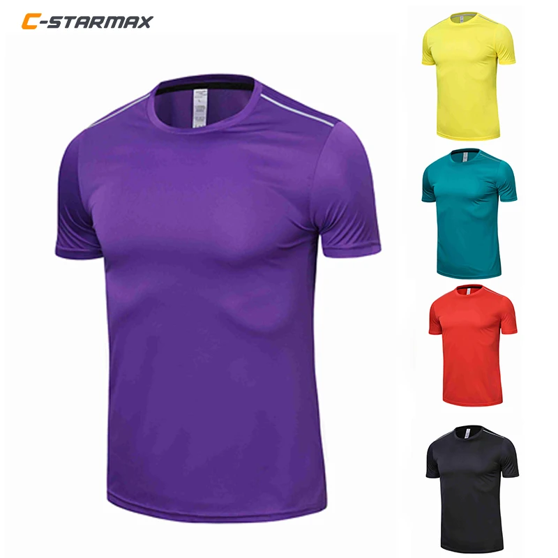 

High quality spandex Men Women Kids Running T Shirt Quick Dry Fitness Shirt Training exercise Clothes Gym Sports Shirts Tops