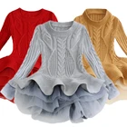 Трикотажное платье 2021, детское платье принцессы, костюм для девочек, бальное платье на день рождения, детская одежда, платья для девочек От 1 до 8 лет