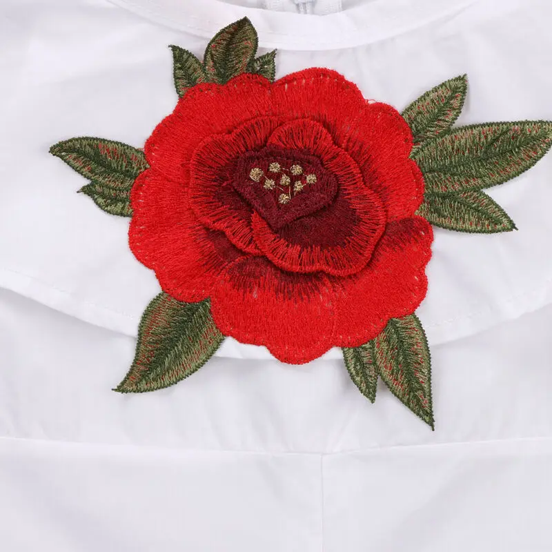 Одежда для детей малышей девочек с открытыми плечами Цветочный комбинезон