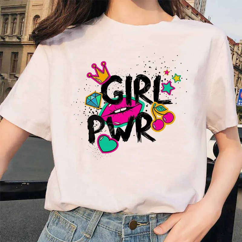Смешная Женская Футболка Harajuku женская футболка Feminism Ullzang для девочек с