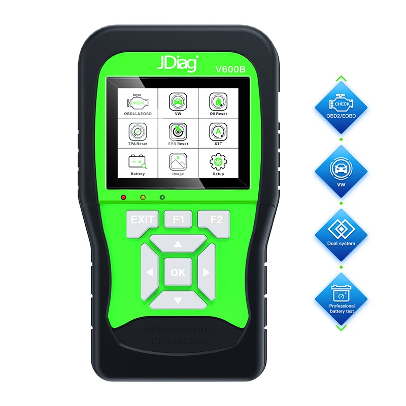 

JDiag V600B VAG SCANNER Full system Diagnosis + 12V Professional Battery Tester + OBD2 Scanner 3 in 1