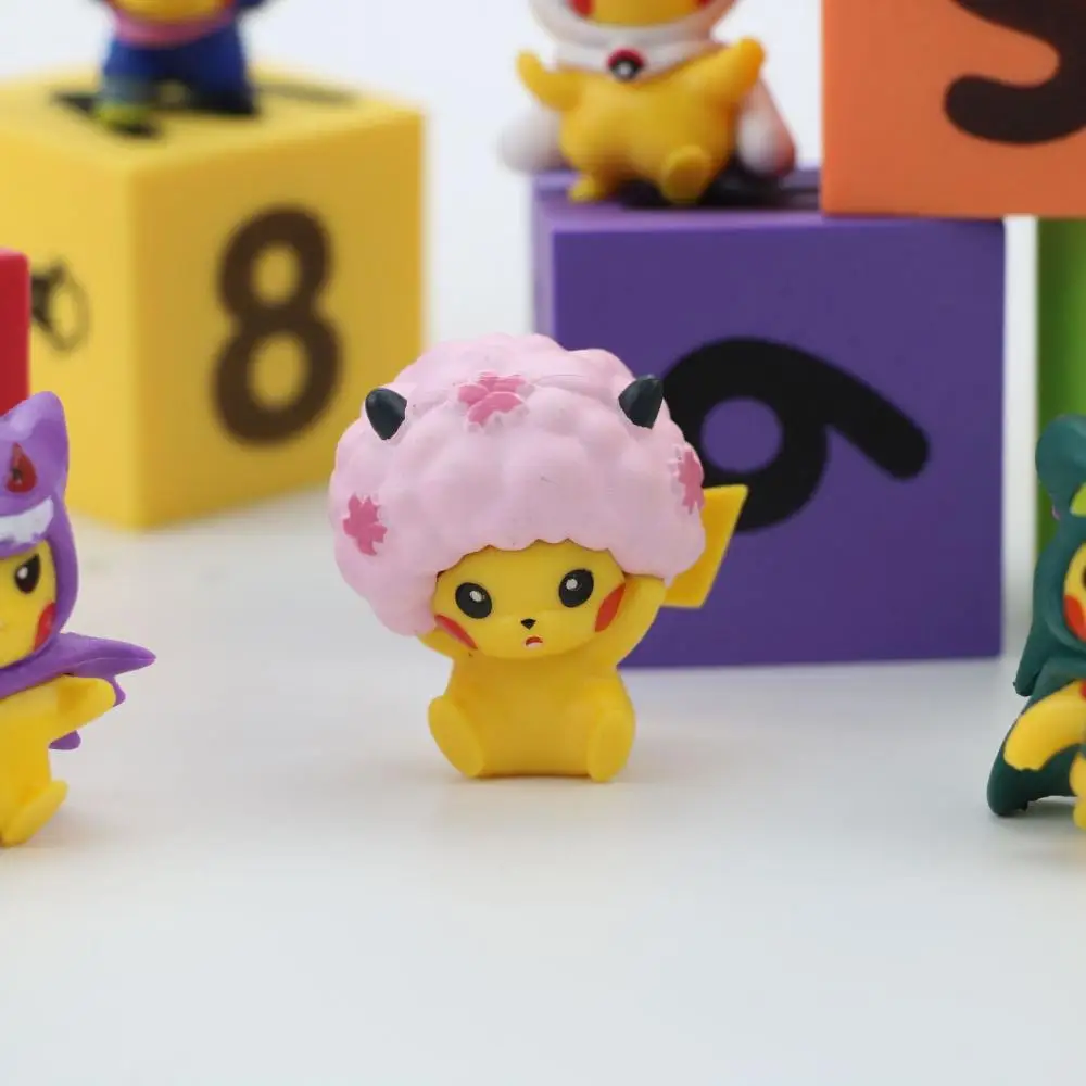 

9Pcs/set Pokemon Anime Figure Bikachu Series Cute Model Small Ornaments Anime Pvc Model Peripheral Figure Collectible Doll Gift