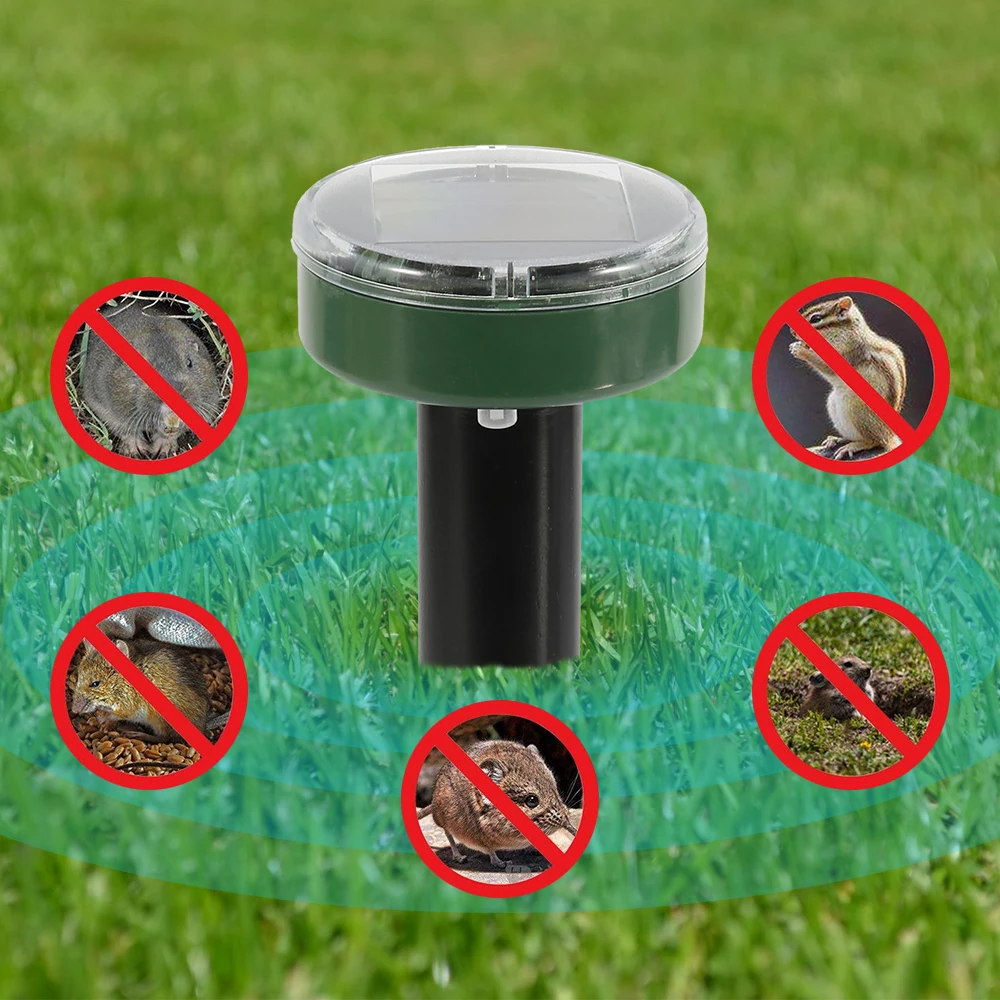 Уличный ультразвуковой отпугиватель вредителей репеллент с солнечной батареей