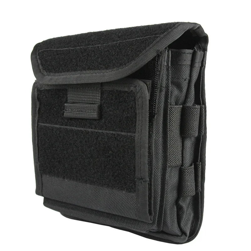 AIRSOFTPEAK 1000D Нейлон Молле Тактическая сумка Военная тактическая сумка фонарика для жилетов путешествие спортивный пакет талии - Цвет: Black