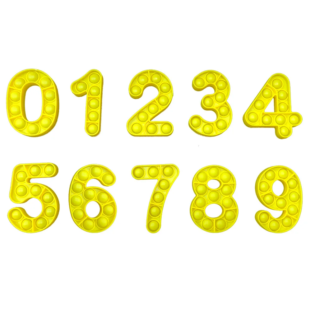 

0-9 Numbers Learning Fidget Toys Press Bubble Anti-stress Stress Reliever Toys Kids Educational Tools