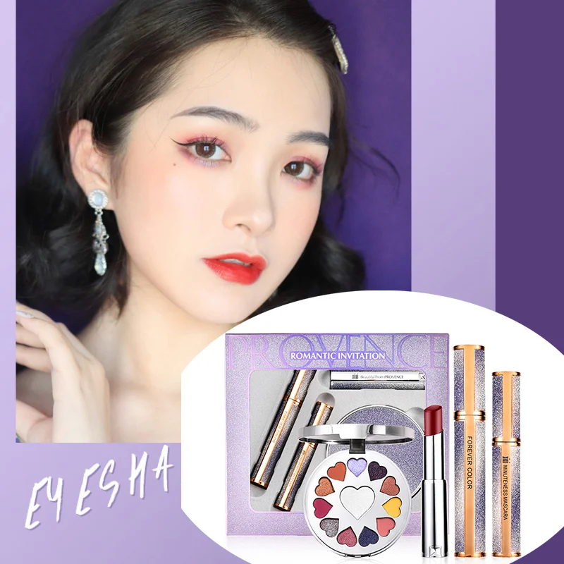 

Makeup Cosmetics Sets Beginner Must-have Set Mascara Eyeshadow Lipstick Three In One Women Beauty Makeup TSLM1