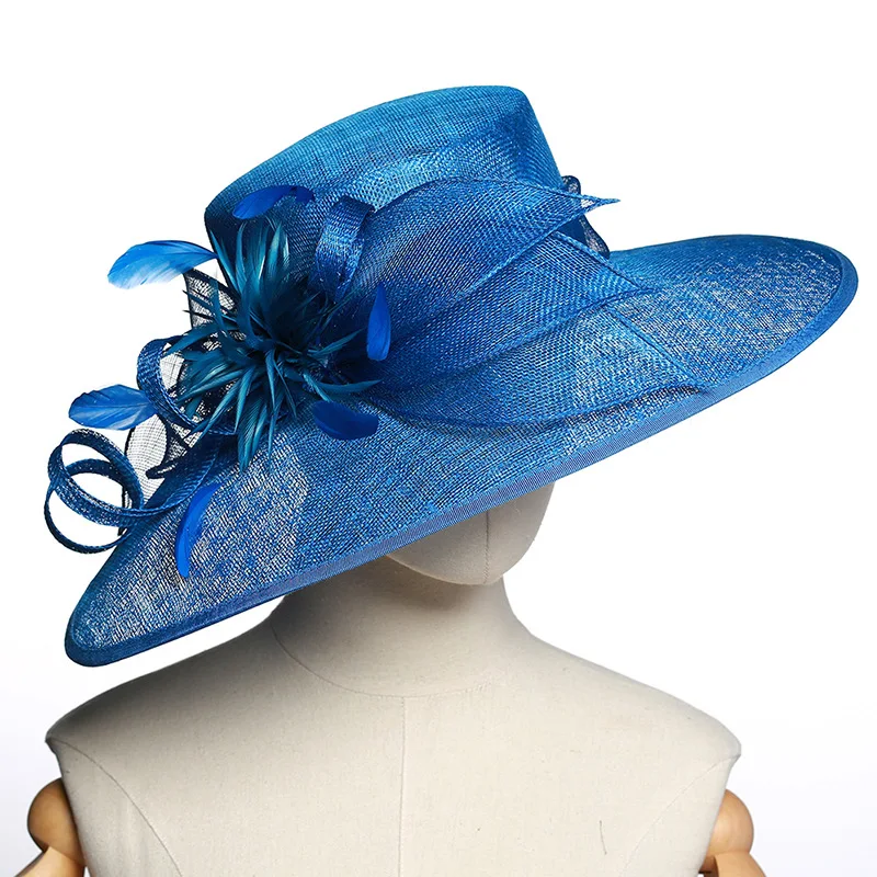 

Льняная шляпа Женская британская королевская семейная импортная Филиппинская льняная Элегантная универсальная Банкетная вечерняя повязк...