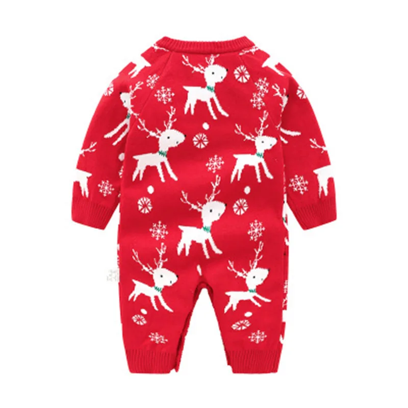 Свитер детская одежда унисекс зима 2019 мой 1 й Рождественский новогодний наряд от 0