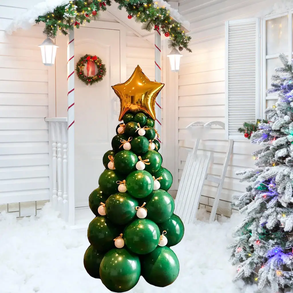 

93 Pieces Christmas Tree Balloon Christmas Balloon Garland Arch Kit for New Year Party Decoration