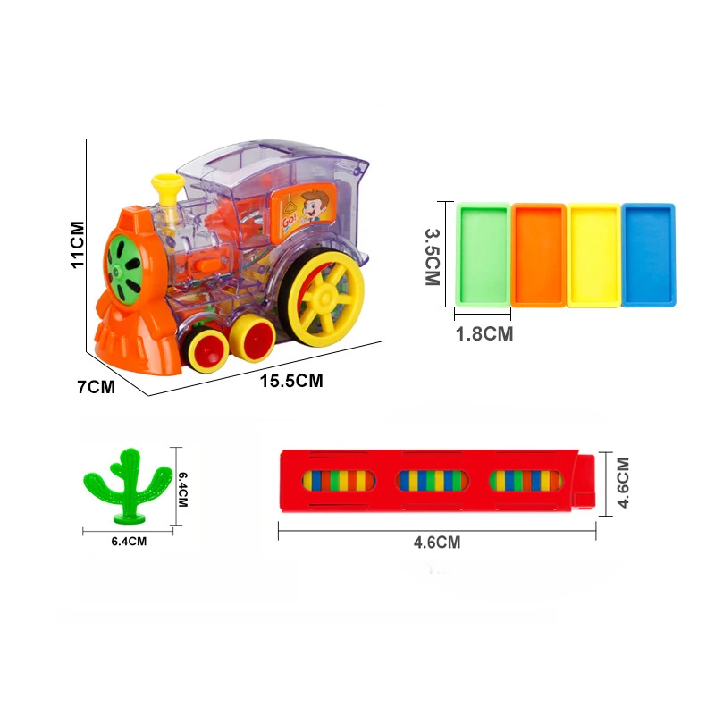 Набор игрушечных машинок домино для детей автоматическая кладка поезда цветные