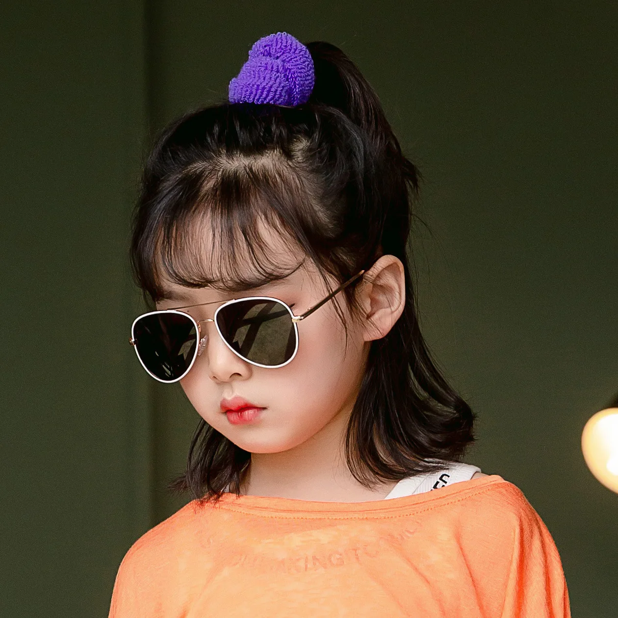 Детские солнцезащитные очки авиаторы 2020 зеркальные полимерные лягушки для