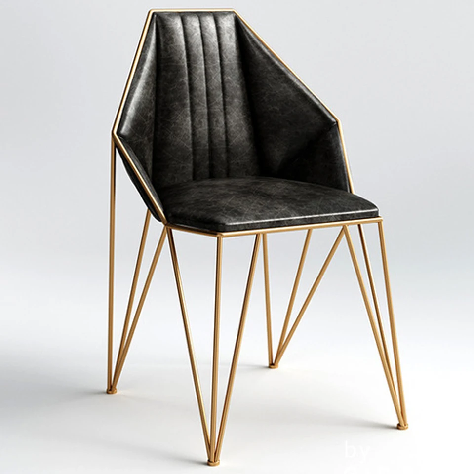 Современный простой индивидуальный обеденный барный стул Роскошный Золотой