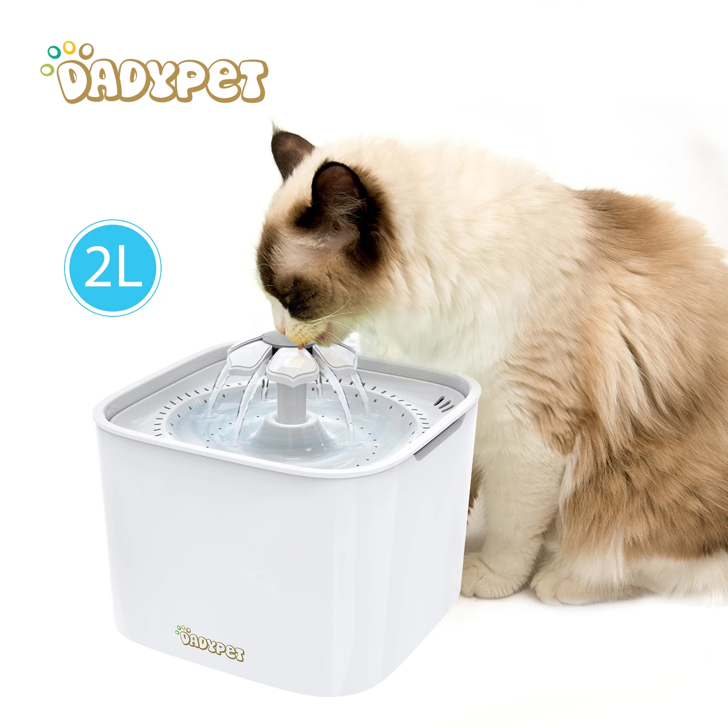 Dadypet 2L большая емкость водный фонтан для домашних животных электрическая чаша