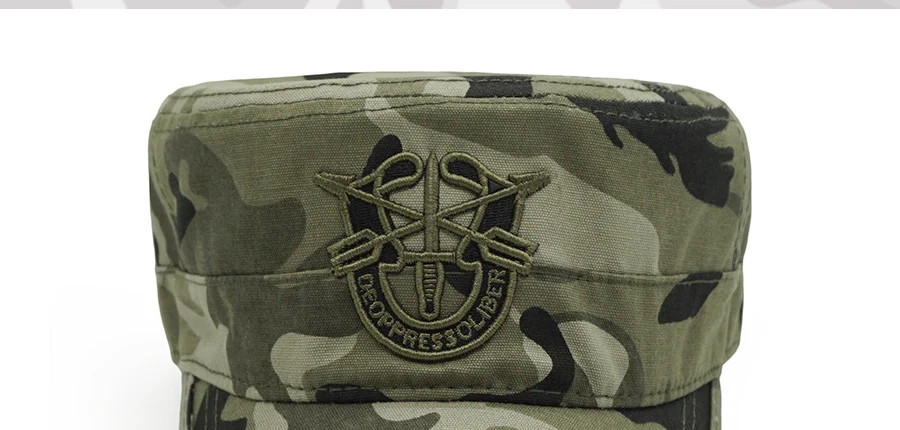 KUNBKANG Новое поступление Маскировочная шапка армейская Мужская Бейсболка Военная морская печать камуфляжная Плоская верхняя крышка s регулируемые Хлопковые бейсболки шапки