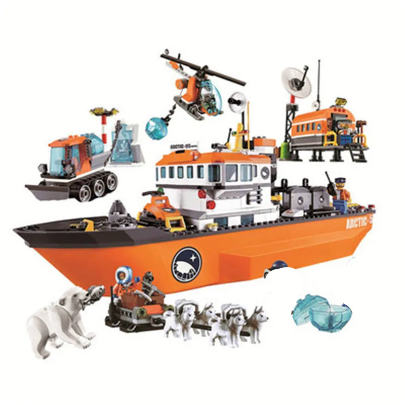 

10443 Arctic Icebreaker Ice Breaker Ship Buildinlg Blocks Brick DIY Toys Jail Cell Bricks City Building Blocks Toys for Boy ABS